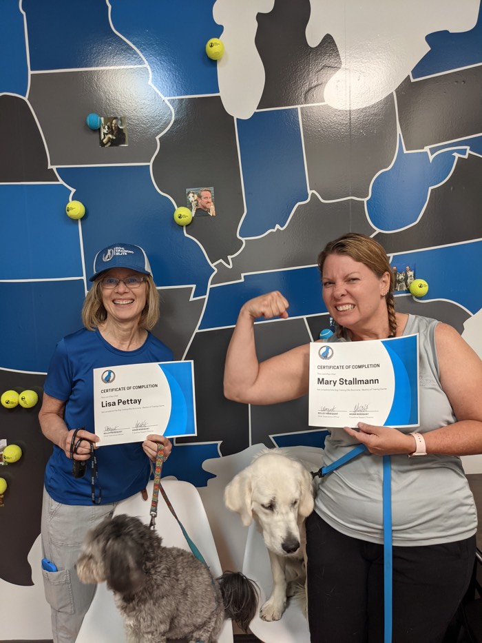 Dog Training Elite's newest Franchise Owner, Mary Stallmann, at a training bootcamp.