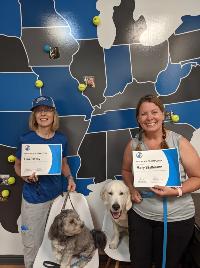 Dog Training Elite's newest Franchise Owner, Mary Stallmann, at a training bootcamp.